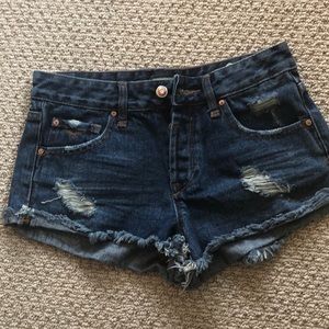 Pull & Bear high rise jean shorts